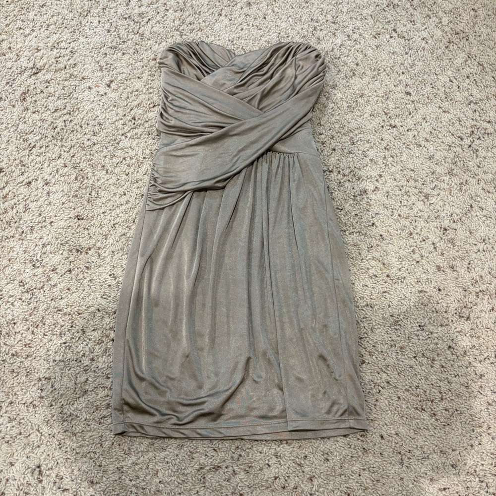 Express XS Gold Metallic Dress